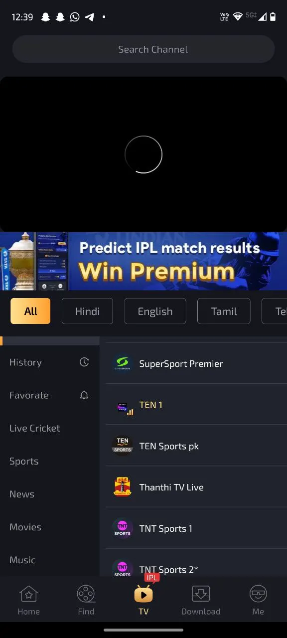 Castle App Live TV Channels